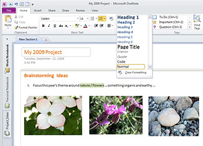 Иллюстрация: Microsoft Office OneNote Home and Student 2010